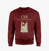 Thumbnail for Luxor International Airport (LXR) design on wine red sweatshirt