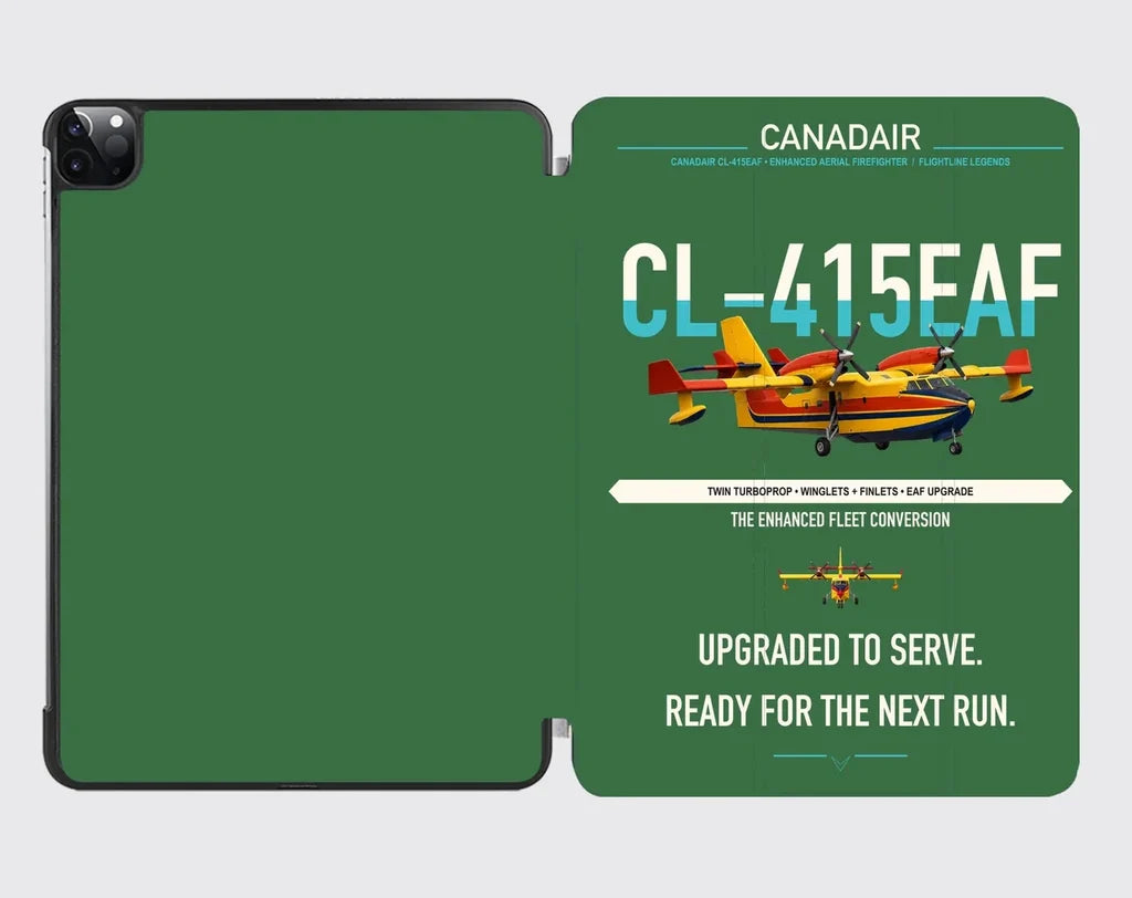 Canadair CL-415EAF design on green ipad tablet case