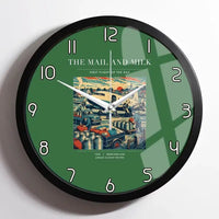Thumbnail for VINTAGE G4098 - The Mail And Milk - Designed Wall Clocks design on green framed