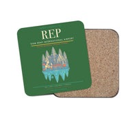 Thumbnail for Siem Reap International Airport (REP) design on green 1 piece coaster