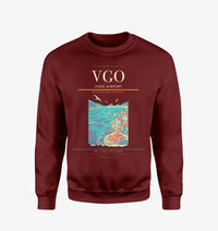 Thumbnail for Vigo Airport (VGO) design on wine red sweatshirt