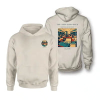 Thumbnail for VINTAGE G4229 - The Cabin Radio Hour - Double-Side Hoodie design on khaki double side