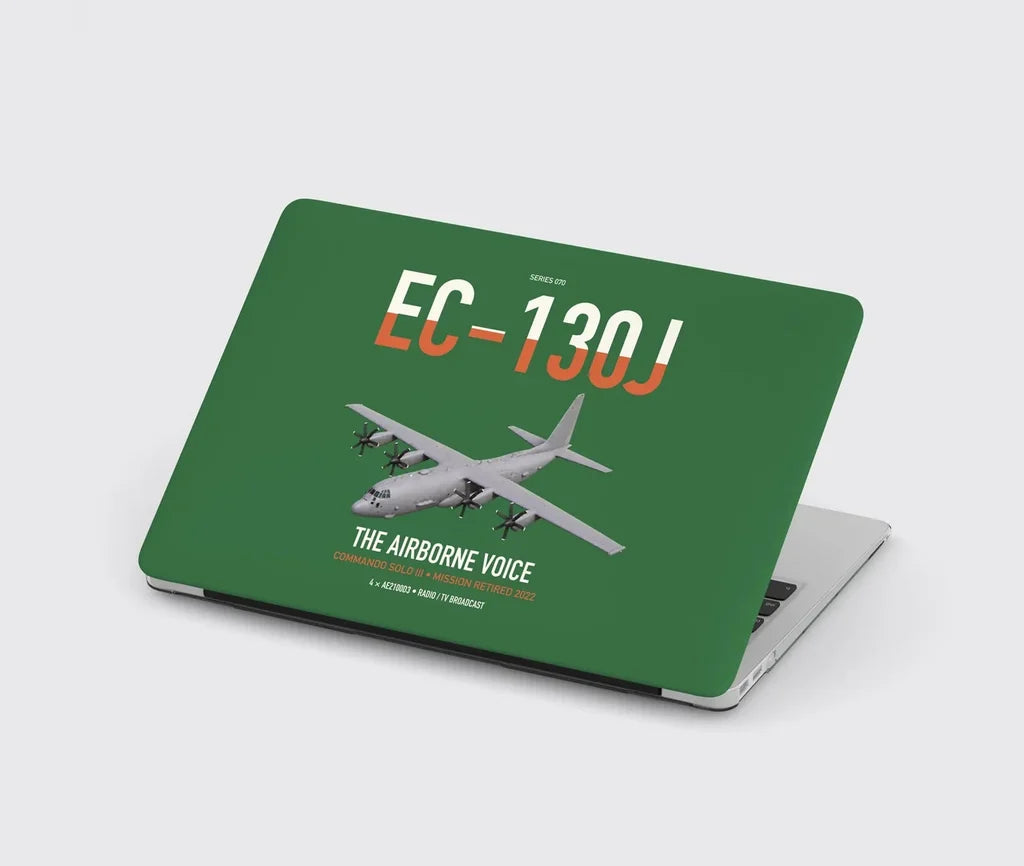 EC-130J Commando Solo III design on green MacBook case