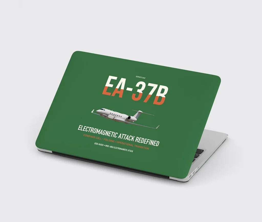 EA-37B Compass Call design on green MacBook case