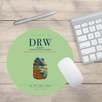 Thumbnail for Darwin International Airport (DRW) design on light green round mouse pad