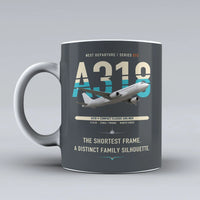 Thumbnail for A318 Mug design on gray airbus