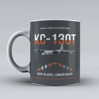 Thumbnail for KC-130T NP2000 design on gray ceramic mug, double-side print