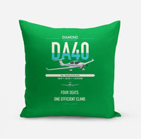 Thumbnail for Diamond DA40 design on green pillow