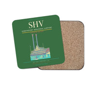 Thumbnail for Shreveport Regional Airport (SHV) design on green 1 piece coaster