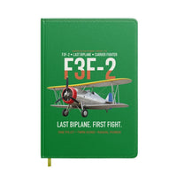Thumbnail for F3F-2 Last Biplane First Fight design on green notebook