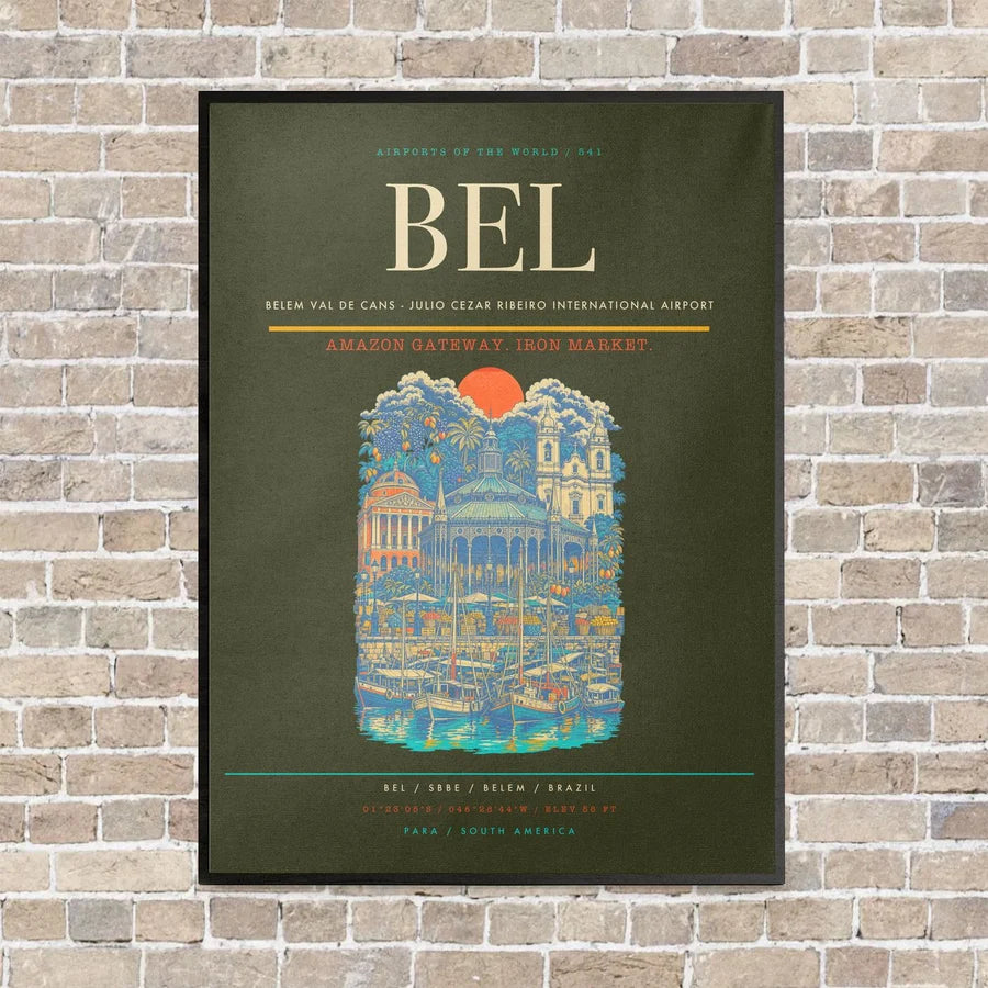 Belem Val de Cans - Julio Cezar Ribeiro International Airport BEL - Canvas Framed - Green Army