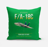 Thumbnail for F-A-18C Hornet design on green pillow