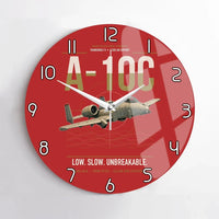 Thumbnail for A-10C Thunderbolt II design on red no frame wall clock