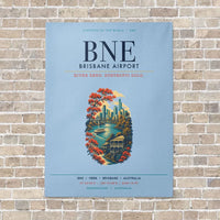 Thumbnail for Brisbane Airport BNE vertical canvas print - no frame - light blue background
