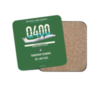 Thumbnail for De Havilland Dash 8-400 design on green 1 piece coaster