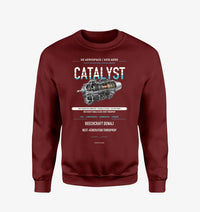 Thumbnail for CATALYST design on wine red sweatshirt
