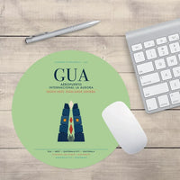 Thumbnail for Aeropuerto Internacional La Aurora (GUA) design on light green round mouse pad
