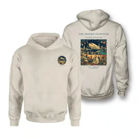 Thumbnail for VINTAGE G4090 - The Desert Stopover - Double-Side Hoodie design on khaki double side