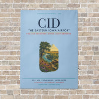 Thumbnail for The Eastern Iowa Airport CID vertical canvas print - no frame - light blue background