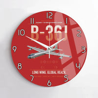 Thumbnail for B-36J Peacemaker design on red no frame wall clock