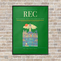 Thumbnail for Recife Guararapes - Gilberto Freyre International Airport REC vertical canvas print - framed - green background