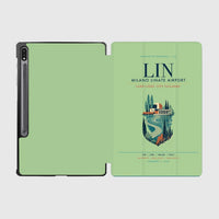 Thumbnail for Milano Linate Airport (LIN) design on light green samsung tablet tablet case