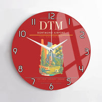 Thumbnail for Dortmund Airport (DTM) design on red no frame wall clock