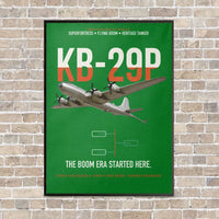 Thumbnail for KB-29P SUPERFORTRESS vertical canvas print - framed - green background