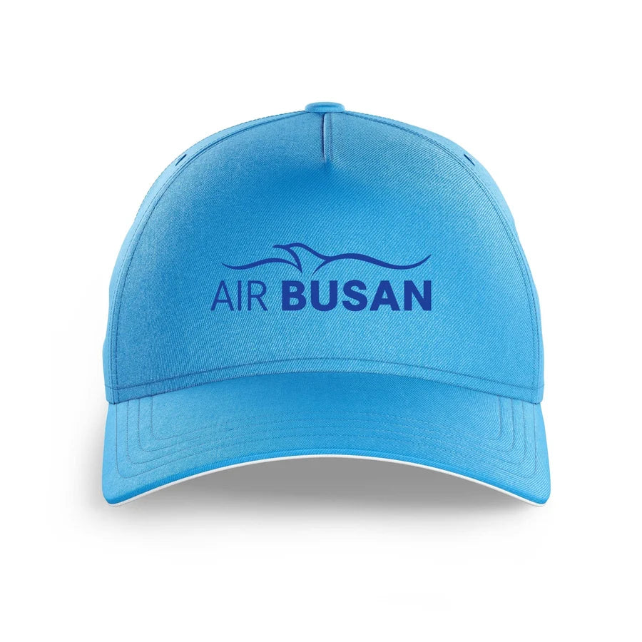 Air Busan logo printed on light blue cap