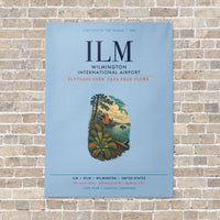 Thumbnail for Wilmington International Airport ILM vertical canvas print - no frame - light blue background