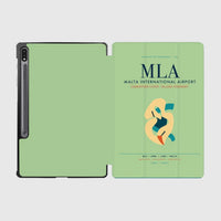 Thumbnail for Malta International Airport (MLA) design on light green samsung tablet tablet case