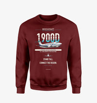 Thumbnail for Beechcraft 1900D design on wine red sweatshirt