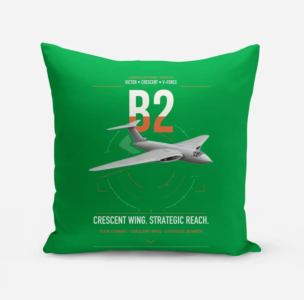 Handley Page Victor B2 design on green pillow