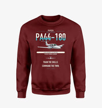 Thumbnail for Piper PA-44-180 Seminole design on wine red sweatshirt