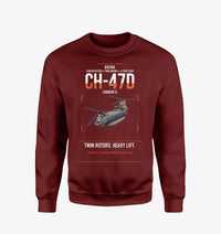 Thumbnail for Boeing CH-47D design on wine red sweatshirt