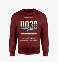 Thumbnail for Airbus U030 Flexrotor design on wine red sweatshirt