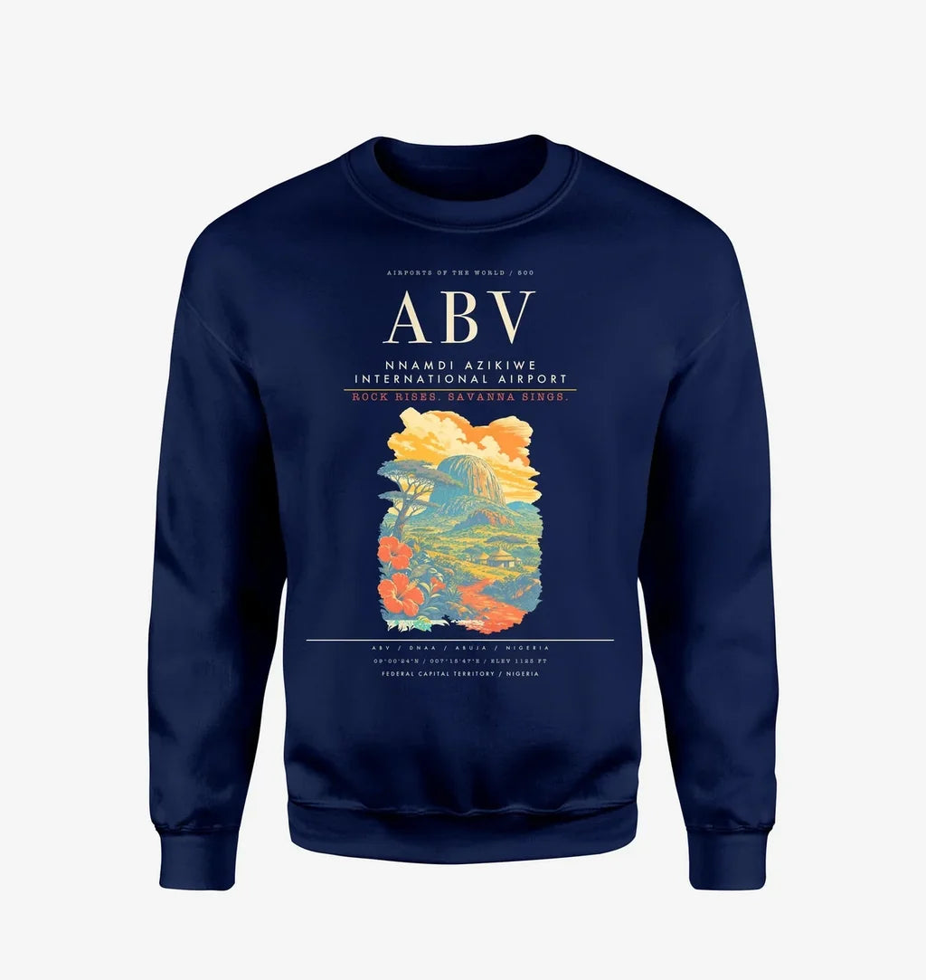 Nnamdi Azikiwe International Airport ABV Sweatshirt - Navy Blue