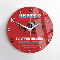 Thumbnail for DJI Inspire 2 design on red no frame wall clock