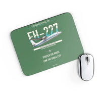 Thumbnail for Fairchild Hiller FH-227B design on green rectangle mouse pad