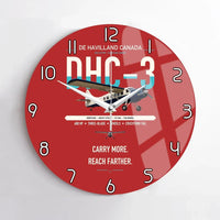 Thumbnail for DHC-3 Otter design on red no frame wall clock