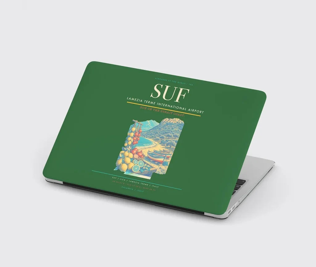Lamezia Terme International Airport (SUF) design on green MacBook case