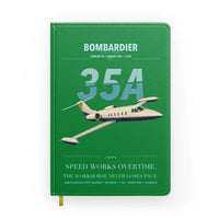 Thumbnail for Bombardier Learjet 35A design on green notebook