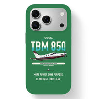 Thumbnail for Socata TBM 850 design on green magsafe iphone case, for iPhone 17 Pro