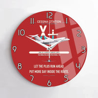 Thumbnail for Cessna Citation X+ design on red no frame wall clock