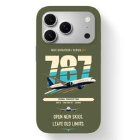 Thumbnail for Boeing 787-8 Dreamliner design on green army magsafe iphone case