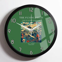 Thumbnail for VINTAGE G4001 - The Flying Field - Designed Wall Clocks design on green framed
