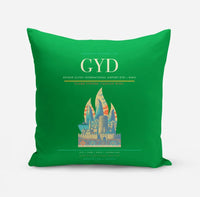 Thumbnail for Heydar Aliyev International Airport (GYD) design on green pillow