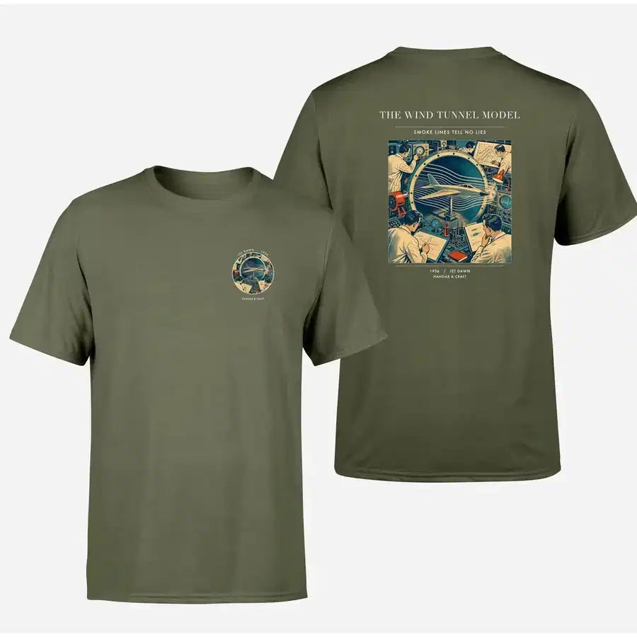 VINTAGE G4174 - The Wind Tunnel Model - Double-Side T-Shirt design on greenarmy double side t shirt