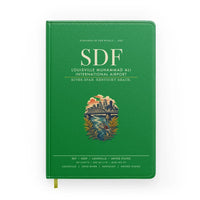 Thumbnail for Louisville Muhammad Ali International Airport (SDF) design on green notebook