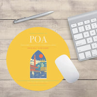 Thumbnail for Porto Alegre - Salgado Filho International Airport POA Mouse-Pad Round - Yellow